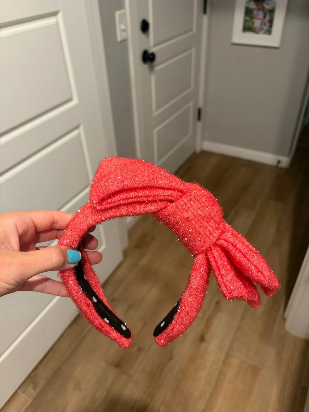 Lele Red Sparkle Bow Headband